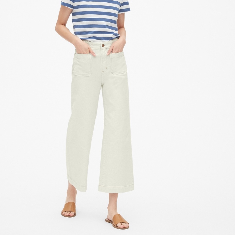 GAP high rise wide leg crop Mariner pant